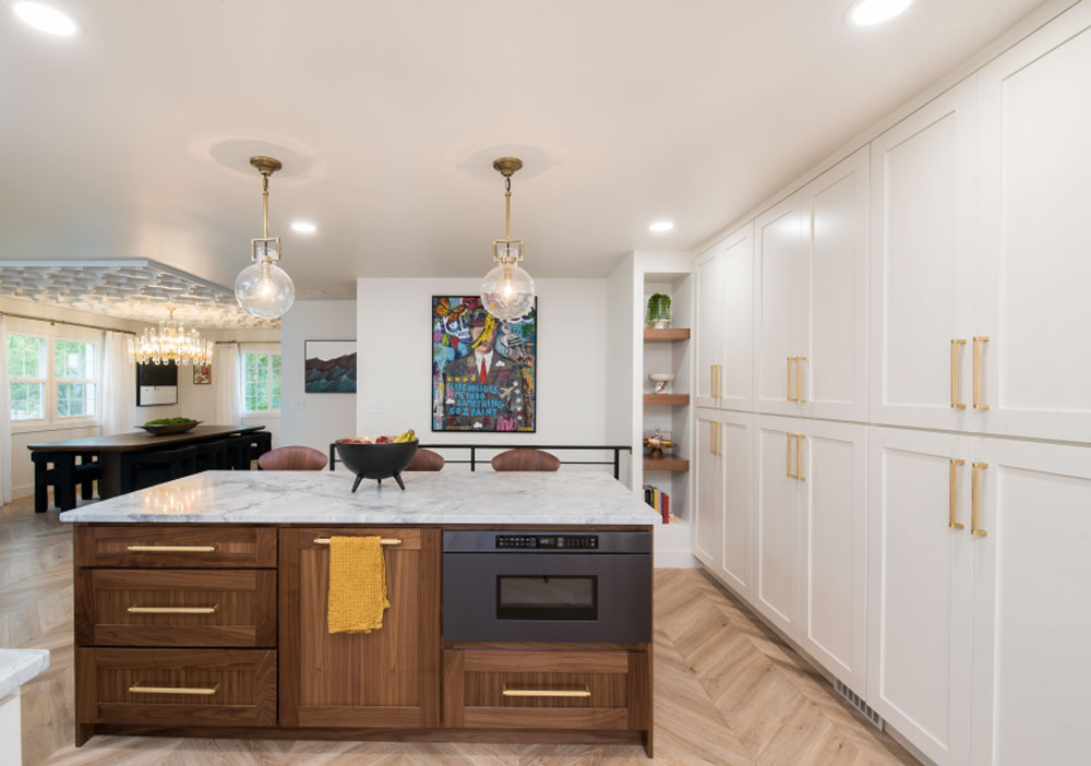 Brown Island Cabinets